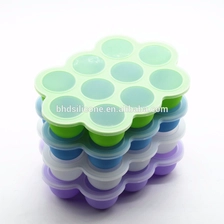 Çin Silicone Egg Bites Molds Reusable Storage Container and Freezer Tray with Lid üretici firma
