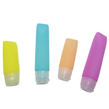 Çin Silikon Seyahat Şişeleri - Mini Kavanozlar ile 4 Paket Seyahat Şişeleri Set Sızdırmaz Seyahat Kapları üretici firma