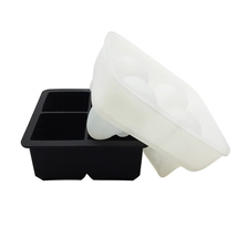 Cina Summer Drinking Cooler FDA Silicone 4 Cavità Ice cube Ice Skull Ball Tray produttore