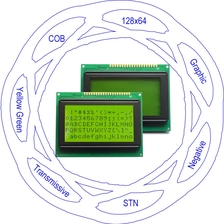 中国 128x64ドット液晶スクリーンSTN安価なグラフィックLCD 12864液晶表示モジュール（WG1206F2SBY6B） メーカー