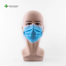 الصين واقية قناع الوجه المتاح غير المنسوجة قناع الوجه مكافحة الفيروسات الغبار قناع الأذن حلقة أقنعة يمكن التخلص منها 3 رقائق جراحة الوجه قناع الصانع