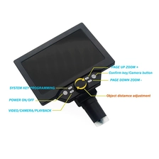 China 7 polegadas grande tela colorida grande base de exibição LCD 12MP 1-1200X ampliação contínua lupa microscópio digital de vídeo fabricante
