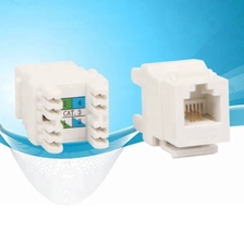 China Original keystone Jack modular do nível 3 de Krone-110 DUAL do gato 3 de 180 graus fabricante