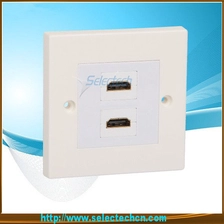 الصين 2 prots HDMI Wall plate 86 type HD faceplate الصانع