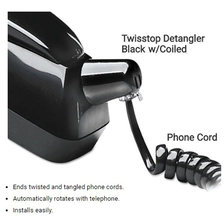 China Cabo de telefone de rotação de 360 ​​graus twisstop detangler w / coiled fabricante