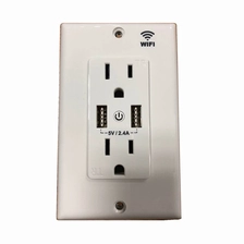 Chine American standard alexa wifi usb wallplate prise intelligente prise de courant avec lumière led fabricant