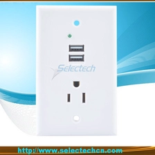 China Dual-poorten USB Wall plaat Charger USB-15B fabrikant