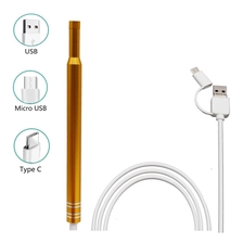 China HD Visual Earpick Limpeza Da Orelha Endoscópio 3 em 1 Earwax Clean Tool 5.5 MM Mini Câmera de Inspeção de Cuidados de Saúde fabricante