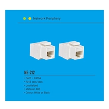 China NE-212 Cat6 Cat6A Netwerk Keystone jack RJ45 8P8C keystone afgeschermde koppeling fabrikant