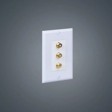 China RCA placa tipo 120 Hexágono 3-furos ABS placa de placa de inserção de plástico para multimídia fabricante