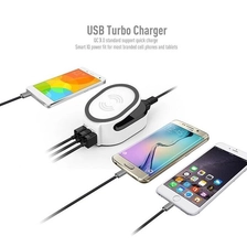 الصين سمارت 50W QI 3 في 1 شاحن لاسلكي سريع مع QC 3.0 شاحن USB سريع الصانع