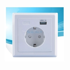 China Usb-21 / 21b soquete schuko 80 * 80 tipo tomada de parede usb carregador de placa usb fabricante
