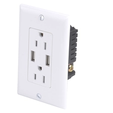 China Certificação ETL Carregador de parede USB Tomada de tomada universal de alta velocidade Duas portas de carregamento USB Receptáculo elétrico dos EUA USB-30 fabricante