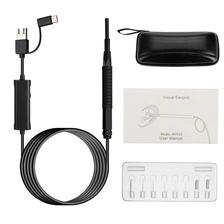 China Ferramenta Otoscópio Digital USB 3 em 1 Profissão de Inspeção Endoscópio HD Câmera HD Otoscópio Visual Otoscópio fabricante
