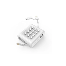Cina Power bank compatto per caricabatterie wireless da 5000 mAh con ventosa e cavo di ricarica integrato Caricabatteria per telefono per uso in viaggio (MH-P47) produttore