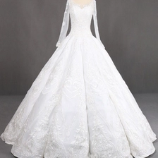 Китай 2018 new design Luxurious crystal long sleeve ivory ball gown dresses women производителя