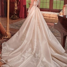 Chiny 2019 nowy projekt sukni ślubnej Zdejmowana spódnica Organza Maxi suknia ślubna producent