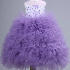 Chine Dernière Conception Petites Filles Puffy Dress Princesse Lumière Pourpre Fleur Fille Robes HMY-FL026 fabricant