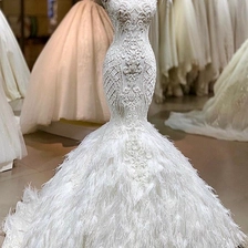 Chiny Latest Design Luxury Mermaid Sexy Long Train Vestido De Novia wedding dress ball gown producent