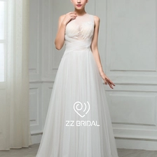Chine ZZ Bridal 2017 écharpe à volants sans manches A-ligne robe de mariée fabricant