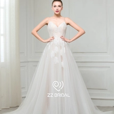 Chine ZZ Bridal 2017 spaghetti Strap Lace appliqués V-Back robe de mariée fabricant