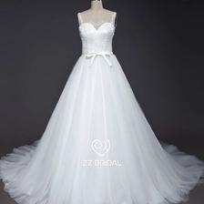 Kiina ZZ Bridal 2017 spagetti hihna pitsi appliqued A-line hääpuku valmistaja