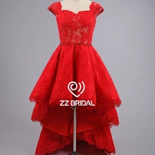 Chine ZZ Bridal court front long Back bouchon rouge a-line robe de soirée fabricant