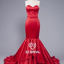 Chine ZZ Bridal Sweetheart encolure rouge manches longues robe de soirée sirène fabricant