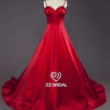 Chine ZZ Bridal Sweetheart encolure bretelle rouge a-line longue robe de soirée fabricant