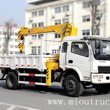 Trung Quốc cẩu Dongfeng 5t cánh tay thẳng xe tải EQ5160JSQZM1 bãi gắn nhà chế tạo