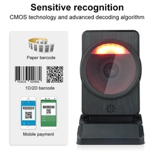 China Omnidirectional 2D Desktop Barcode Scanner Omni Directional 2D/1D Hands-Free Barcode Scanner manufacturer