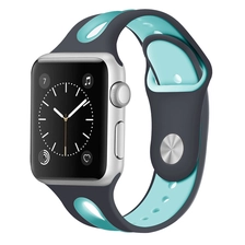 중국 CBAW04 Apple Watch 듀얼 컬러 소프트 실리콘 스포츠 교체 밴드 제조업체