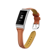 Cina CBFC03 Top Gain Genuine Leather Replacement Watch Bands For Fitbit Charge 3 produttore