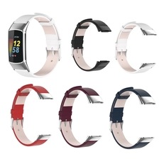 Chine CBFC5-08 Femmes Hommes de remplacement Bande de montre en cuir PU pour Fitbit Charge 5 bande fabricant