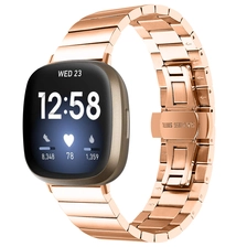 China CBFV23 Factory Wholesale Butterfly Buckle Metal Stainless Steel Watch Band Strap For Fitbit Versa 3 Smartwatch manufacturer