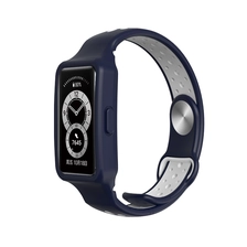 Chine CBHH-28 Sangles de montre de silicone à double couleur double couleur pour Huawei Honor Band 6 CORREAS fabricant