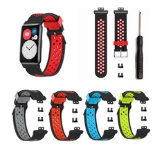 porcelana CBHW-F01 Premium Dual Color Silicon Wrist Watch Straps para Huawei Watch Fit Fitness Smart Watch 2020 fabricante