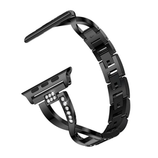 الصين CBIW1033 X-Link بلينغ حجر الراين سبيكة حزام معدني ل iWatch 4 3 2 1 الصانع
