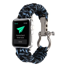 China CBIW136 Outdoor Survival geweven nylon touw horlogeband voor Apple Watch fabrikant