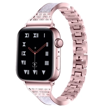 중국 Apple 시계 시리즈를위한 CBIW213 유행 Bling 모조 다이아몬드 금속 시계 줄 5 4 3 2 1 제조업체