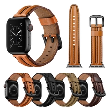 China CBIW221 lederen horlogebandriem voor Apple Watch Series 6 5 4 3 SE-armband fabrikant