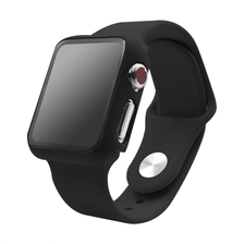 China CBIW229 Rubber Silicone Smart Watch Strap For Apple Watch 38mm 42mm 40mm 44mm Band With Case manufacturer