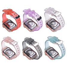 China CBIW230 Bling Transparent Soft TPU Watchband For Apple Watch SE 6 5 4 3 manufacturer