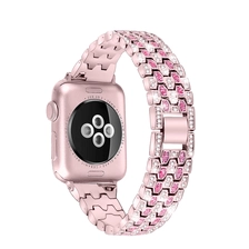 중국 Apple Watch 용 CBIW233 블링 다이아몬드 금속 교체 손목 시계 밴드 제조업체