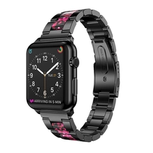 Cina Cinturino per orologio in acciaio inossidabile con acetato 3-link moda CBIW38 per Apple Watch produttore