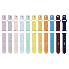 China CBIW488 Fashion Pattern Printing Silicone Watch Bands For Apple Watch Band Strap Series 7 6 5 4 3 2 1 SE manufacturer