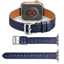 China CBIW489 Premium Luxury Genuine Leather Watch Band Strap For Apple Watch manufacturer