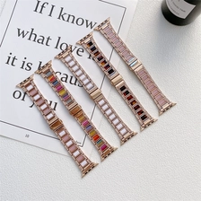 China CBIW502 Fashion Luxury Metal Resin Watch Band For Apple Watch 7 SE 6 5 4 3 2 1 manufacturer