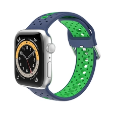 China CBIW521 Dual Color Silicon Watch Bandgurt für Apple Watch Serie 7 6 5 4 3 Hersteller