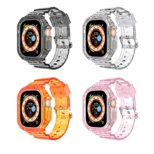 China CBIW533 Transparent TPU Wrist Watch Strap For Apple iWatch Ultra 49mm manufacturer